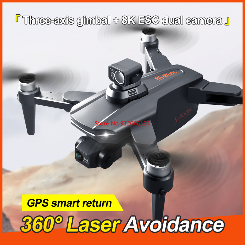 8K ESC Camera GPS Obstacle Avo - Drone Gimbal 3 Axis ulasan dan harga