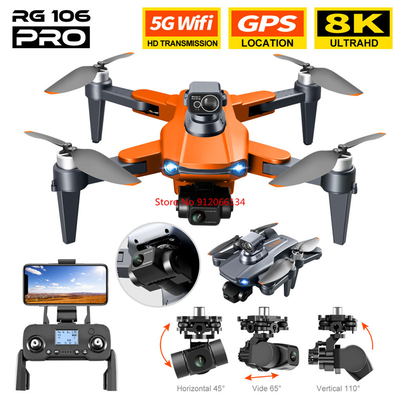 8K ESC Camera GPS Obstacle Avo - Drone Gimbal 3 Axis ulasan dan harga