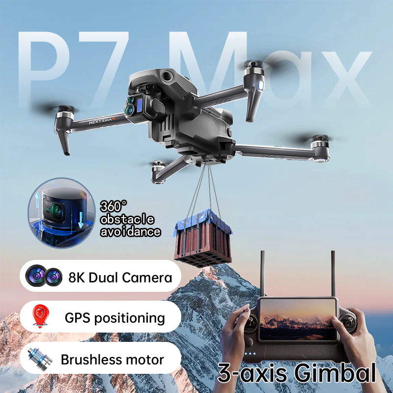 NEW P7 Max Drone 8K Camera GPS - Drone Gimbal 3 Axis ulasan dan harga
