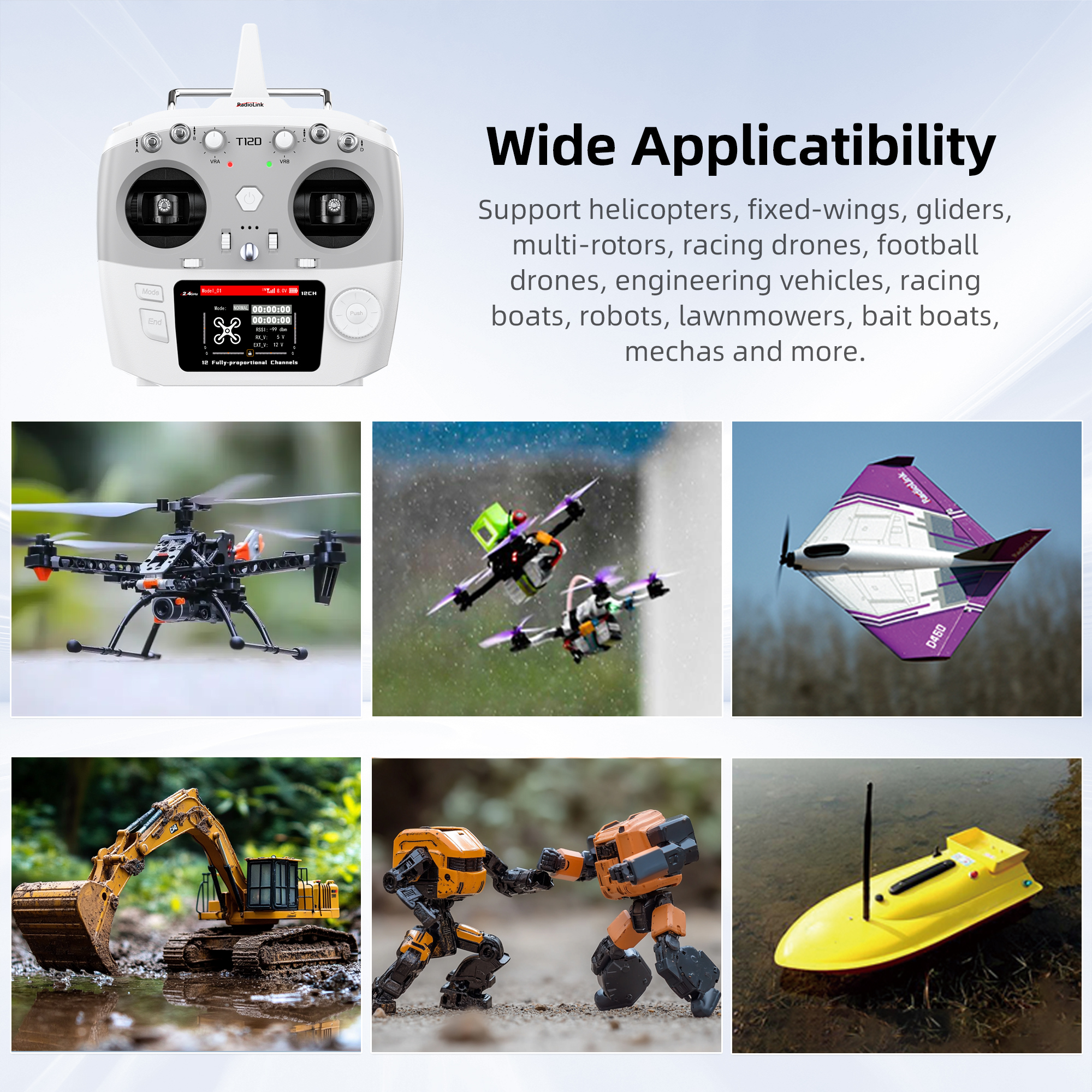 Radiolink T12D ELRS 12 Channel - Drone Gimbal Controller ulasan dan harga