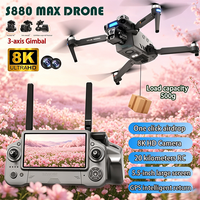 2026 New 8K Dual Camera Drone  - Drone Gimbal Mount ulasan dan harga