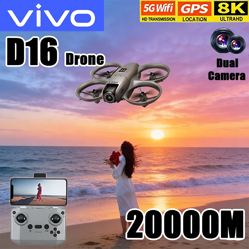 VIVO D16 Mini Drone 8K Camera  - Drone Gimbal 2 Axis ulasan dan harga