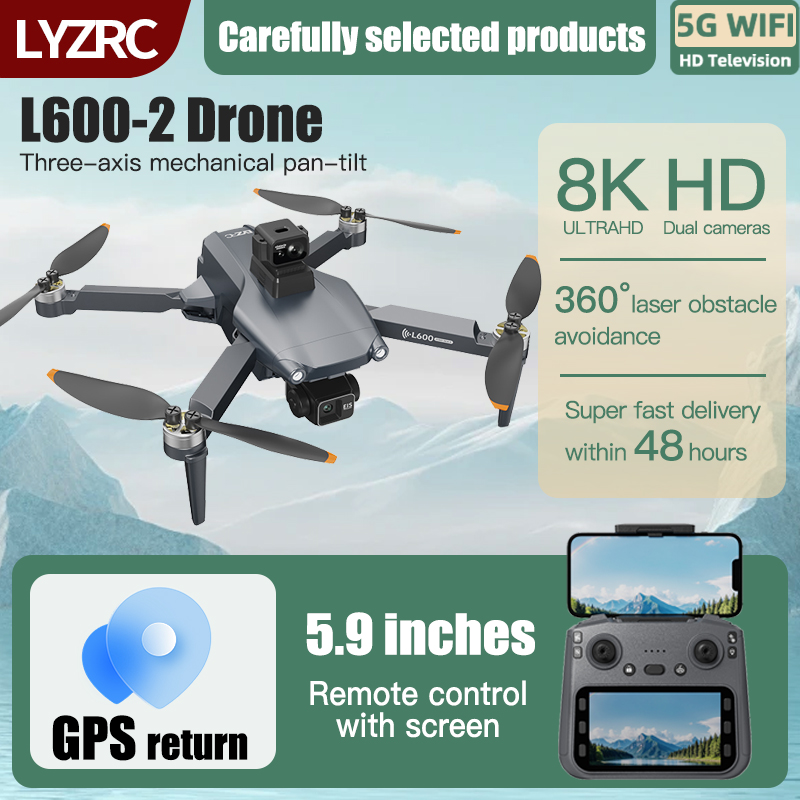 LYZRC L600-2 MAX GPS Drone 3-A - Drone Gimbal 2 Axis ulasan dan harga